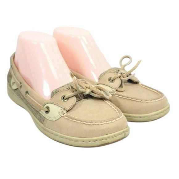 Sperry Top-Sider Boat Shoes Women's Size 7.5 Tan Leather - Picture 1 of 8